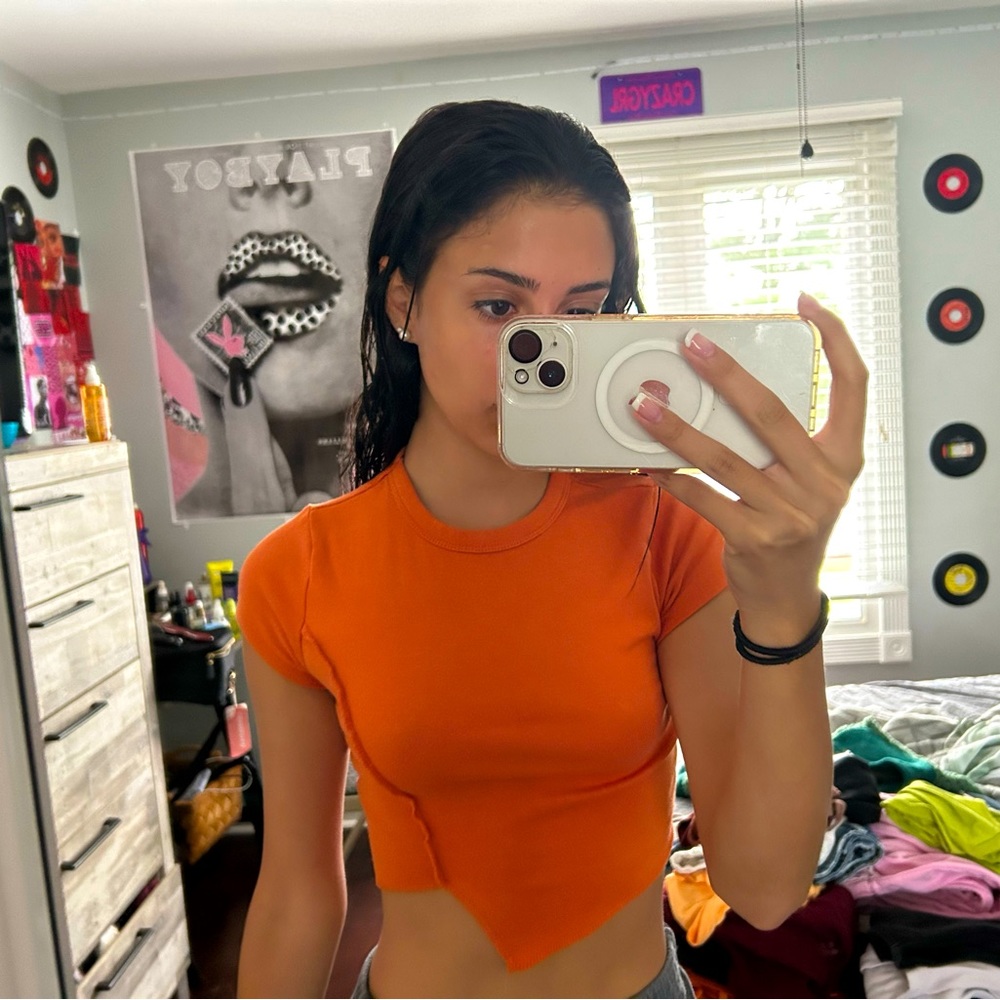 Garage Orange Cropped Tee